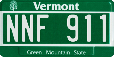 VT license plate NNF911