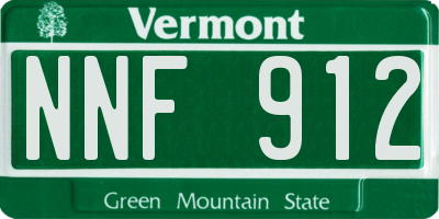 VT license plate NNF912