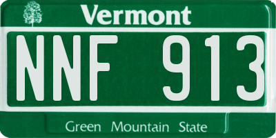 VT license plate NNF913