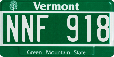VT license plate NNF918