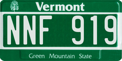 VT license plate NNF919