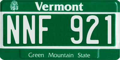 VT license plate NNF921