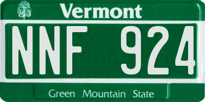 VT license plate NNF924