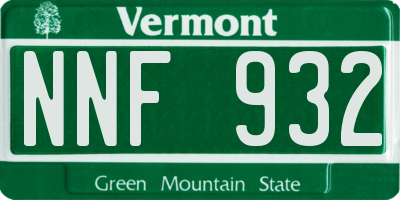 VT license plate NNF932