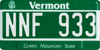 VT license plate NNF933