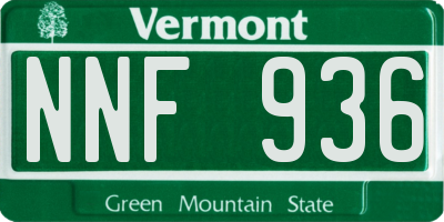 VT license plate NNF936