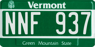 VT license plate NNF937
