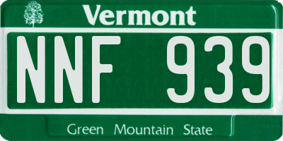 VT license plate NNF939