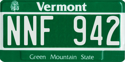 VT license plate NNF942