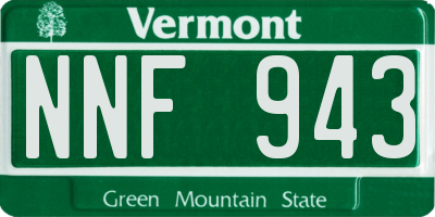 VT license plate NNF943