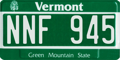 VT license plate NNF945