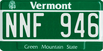 VT license plate NNF946