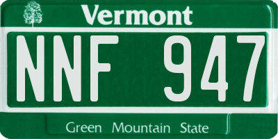 VT license plate NNF947