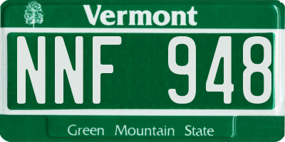 VT license plate NNF948