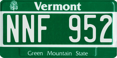 VT license plate NNF952