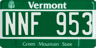 VT license plate NNF953