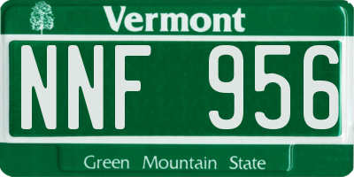 VT license plate NNF956