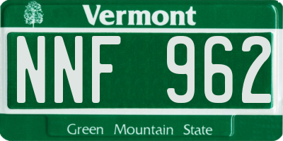 VT license plate NNF962