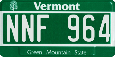 VT license plate NNF964