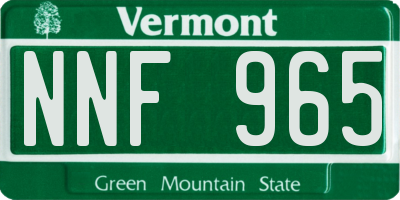 VT license plate NNF965