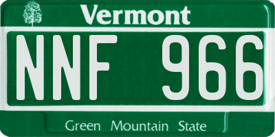 VT license plate NNF966