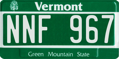 VT license plate NNF967