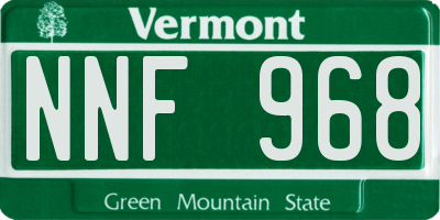VT license plate NNF968
