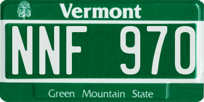 VT license plate NNF970