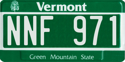 VT license plate NNF971