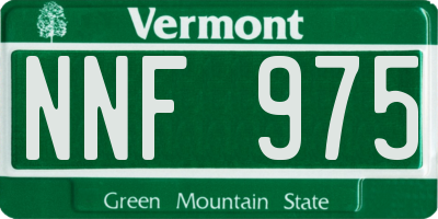 VT license plate NNF975