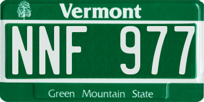 VT license plate NNF977