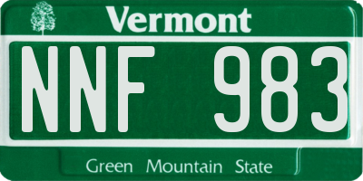 VT license plate NNF983