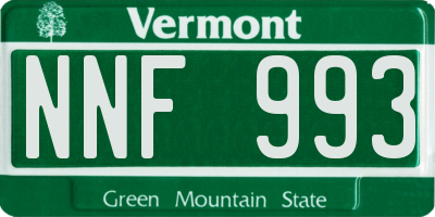 VT license plate NNF993