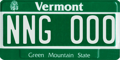 VT license plate NNG000