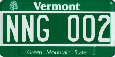 VT license plate NNG002