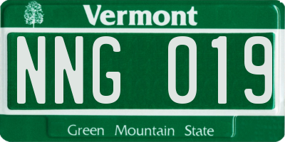 VT license plate NNG019