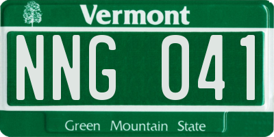 VT license plate NNG041
