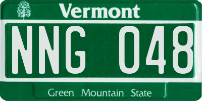 VT license plate NNG048