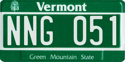 VT license plate NNG051