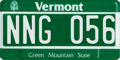 VT license plate NNG056