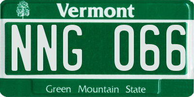 VT license plate NNG066