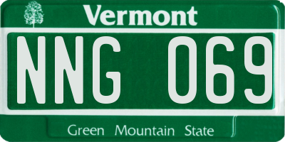 VT license plate NNG069