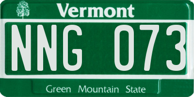 VT license plate NNG073