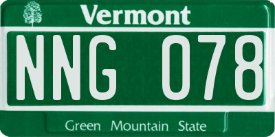 VT license plate NNG078