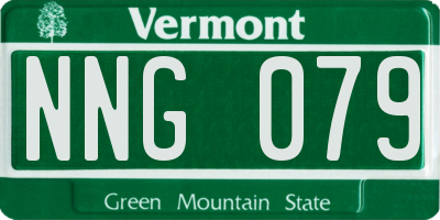 VT license plate NNG079