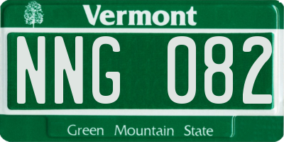 VT license plate NNG082