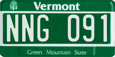 VT license plate NNG091