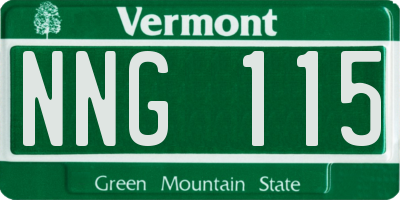 VT license plate NNG115