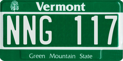 VT license plate NNG117