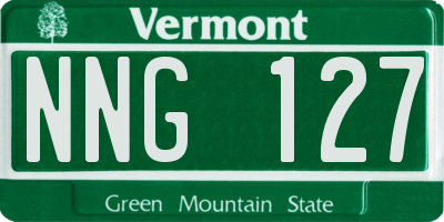 VT license plate NNG127